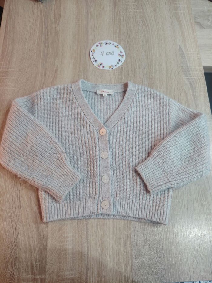 Gilet chaud gris 4 ans catimini tbe