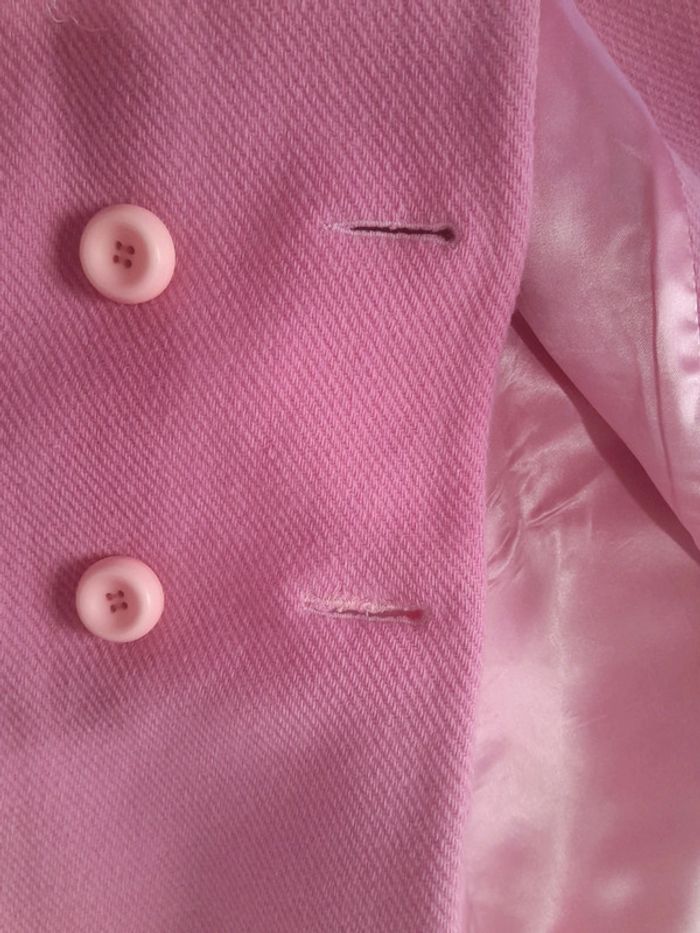 Tres beau manteau rose tara jarmon modèle mangua en laine - photo numéro 11
