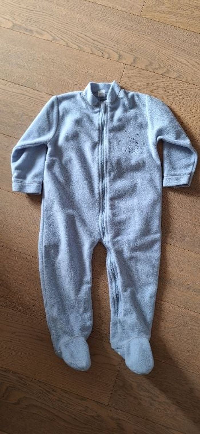 1 surpyjama polaire bleu 18 mois