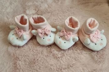 Lot de 2 paires de chaussons - naissance