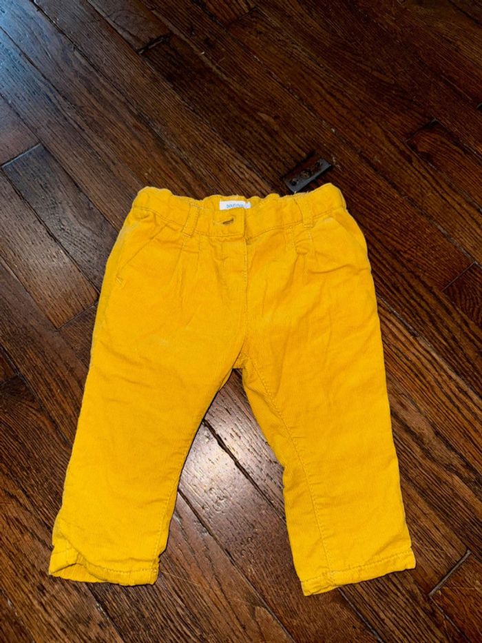 Pantalon velour Bout’chou  6 mois