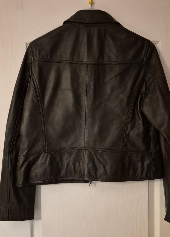 Blouson cuir véritable femme - photo numéro 2