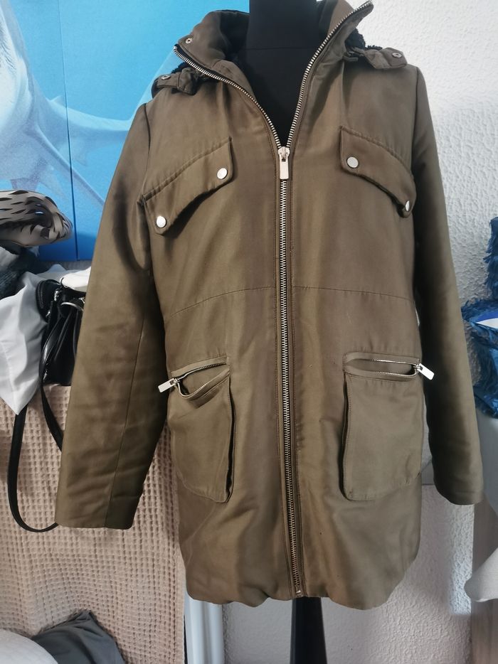 Manteau mango kaki m
