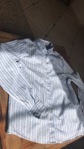 Chemise benetton bleu blanc