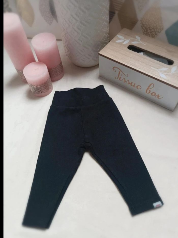 Legging épais coton côtelé noir Catimini fille 6 mois