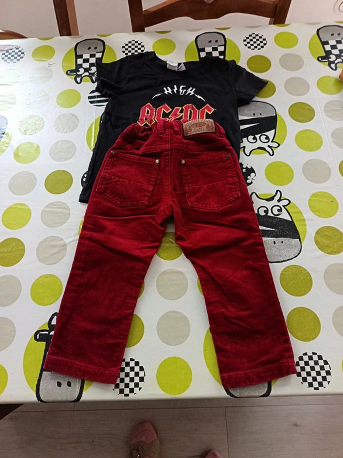 Tee-shirt ACDC h&m + pantalon Sergent Major 2 ans - photo numéro 6
