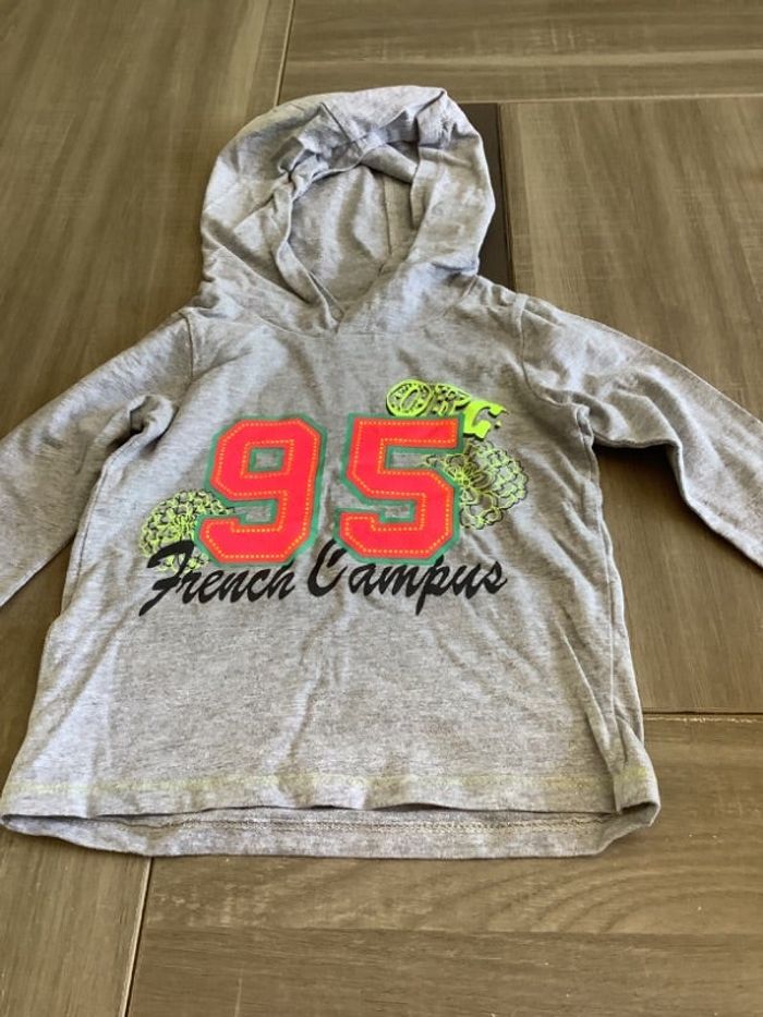 Sweat-shirt à capuche coton taille 3 ans