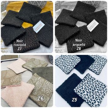 Lingettes en éponge coton lavable et réutilisable lot de 6