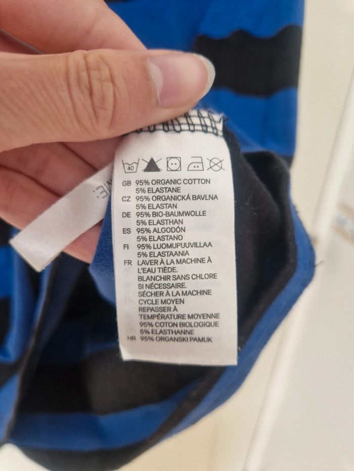 Jolie tunique rayer bleu et noir manche 3/4 h&m 12 ans - photo numéro 5