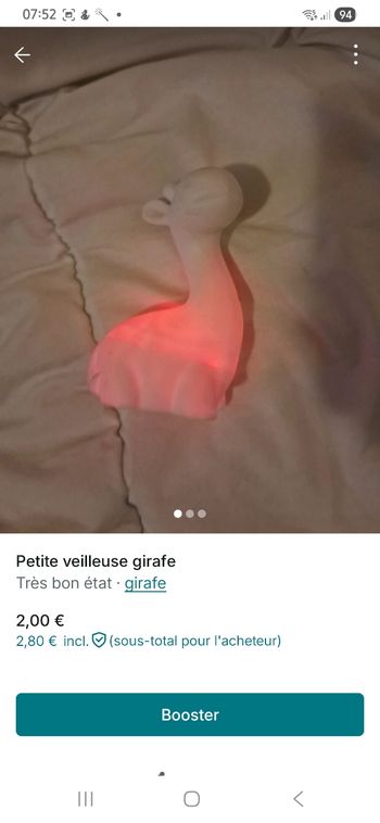 Veilleuse girafe