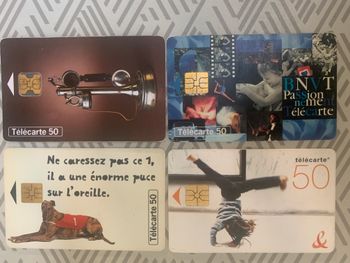 Lot de 4 cartes téléphoniques