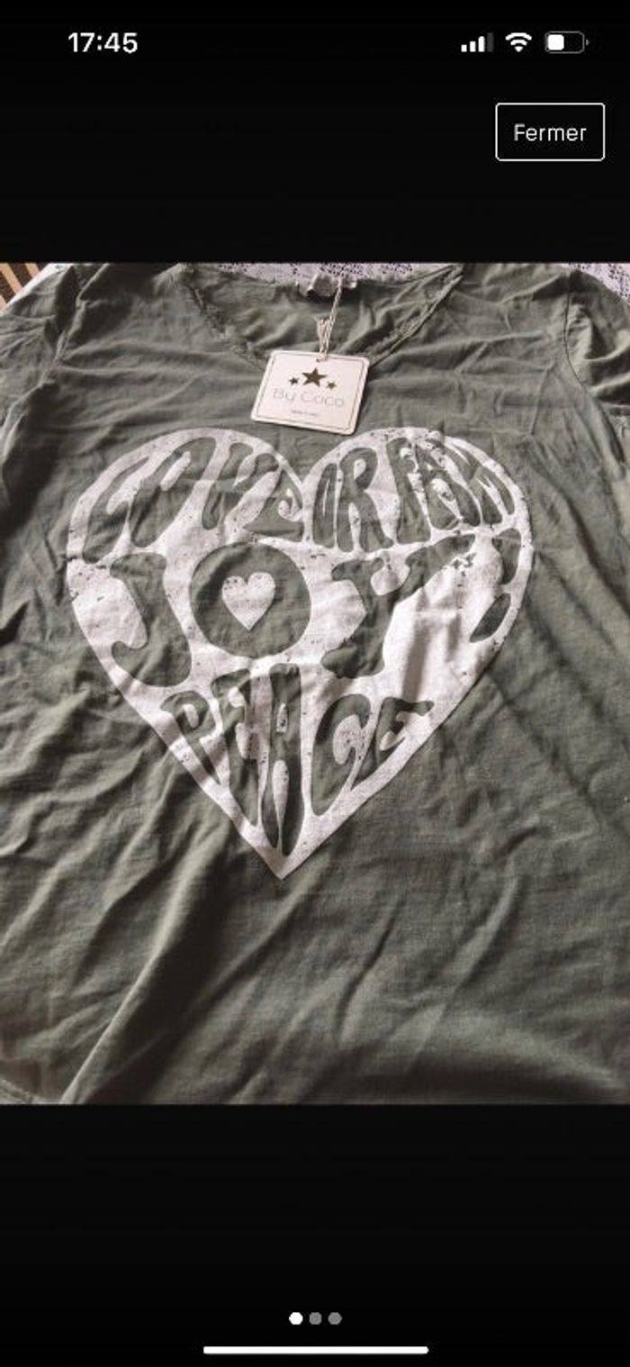 Teeshirt Love taille unique neuf