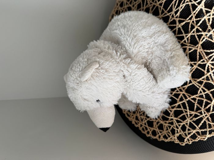 Peluche bouillotte ours polaire INTELEX micro-ondable blanc - photo numéro 2