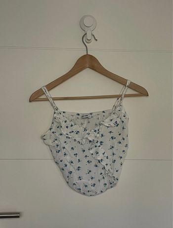 Débardeur floral blanc S