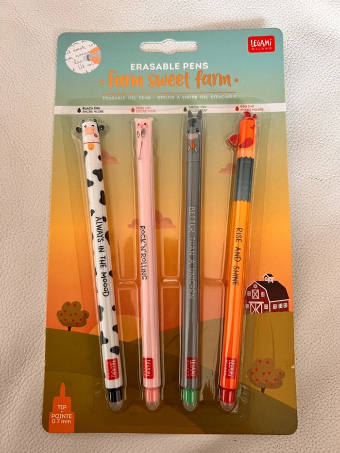 Packs stylos Legami Farm Sweet Farm neuf