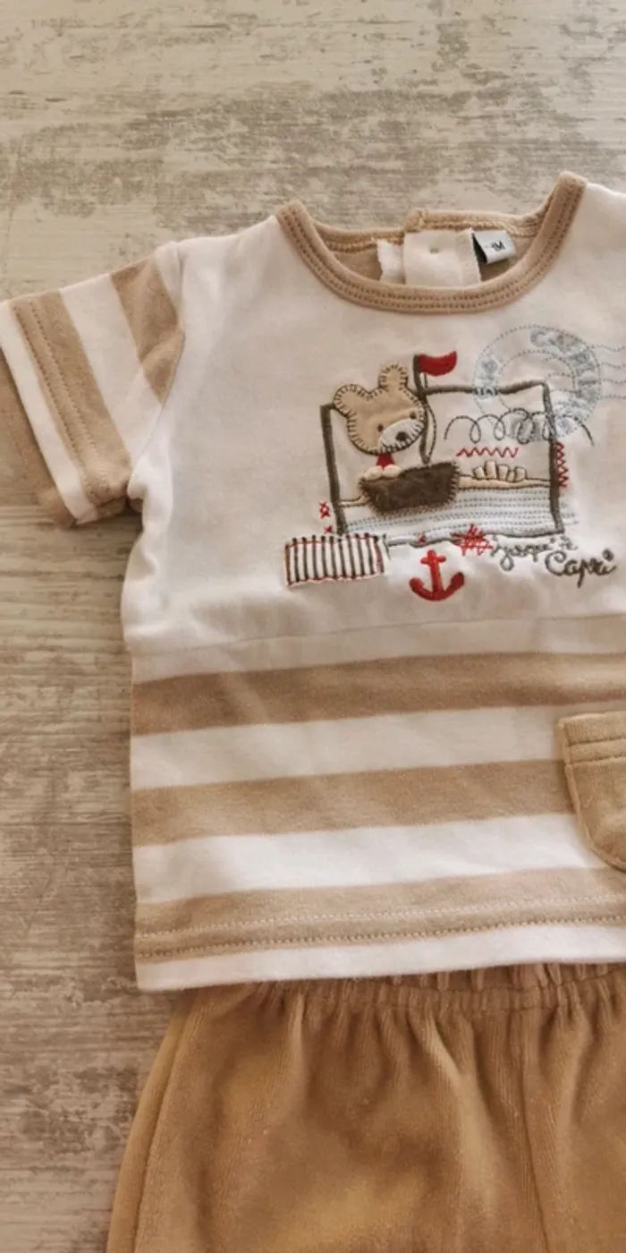 Ensemble t-shirt et short - 1 mois - photo numéro 3