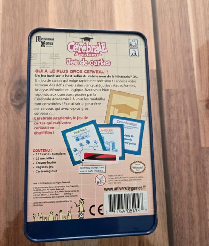 Jeu de cartes " cérébrale académie " - photo numéro 2