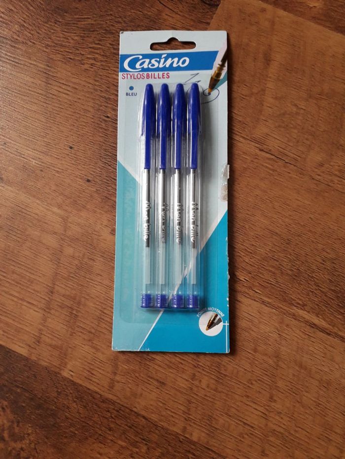 Stylos billes bleu neuf - photo numéro 2