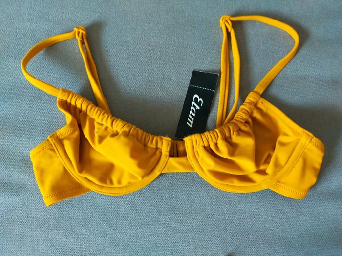 Haut de bikini jaune Etam – Neuf avec étiquette – Taille 85B (FR)