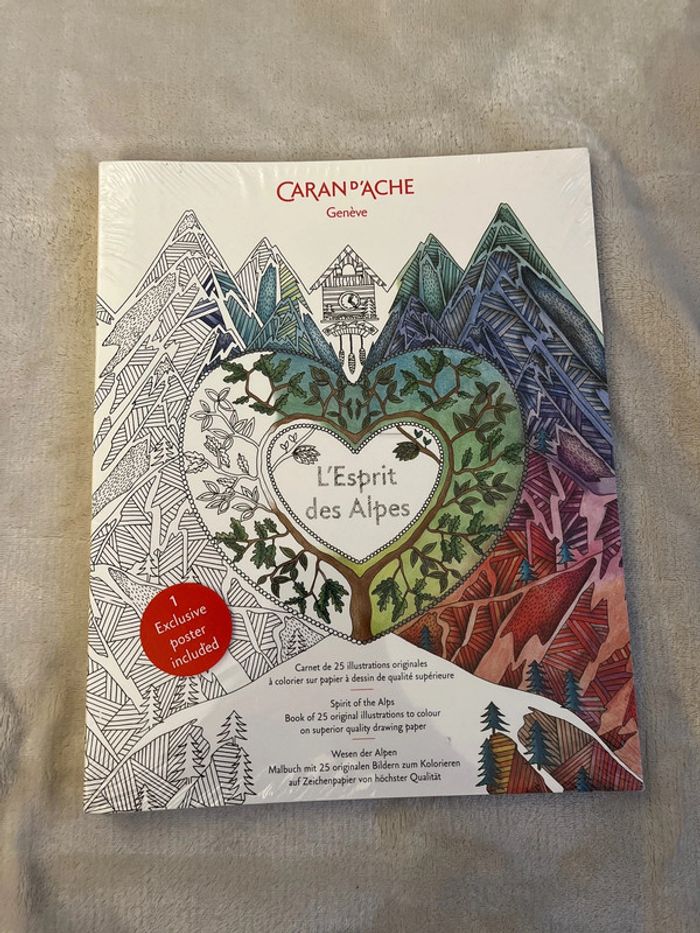 Livre coloriage Carand’ache, Genève, Esprit des Al