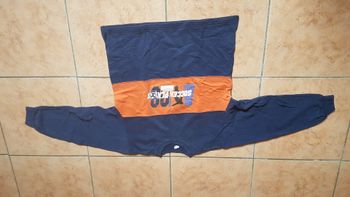 Sweat polaire garçon 12 ans bleu et orange