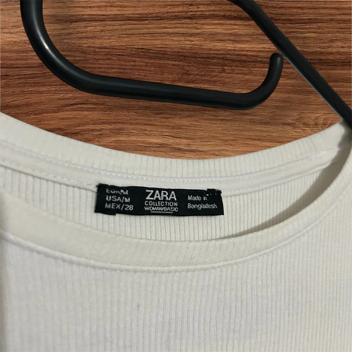 Crop top blanc, Zara - 38/M - photo numéro 2