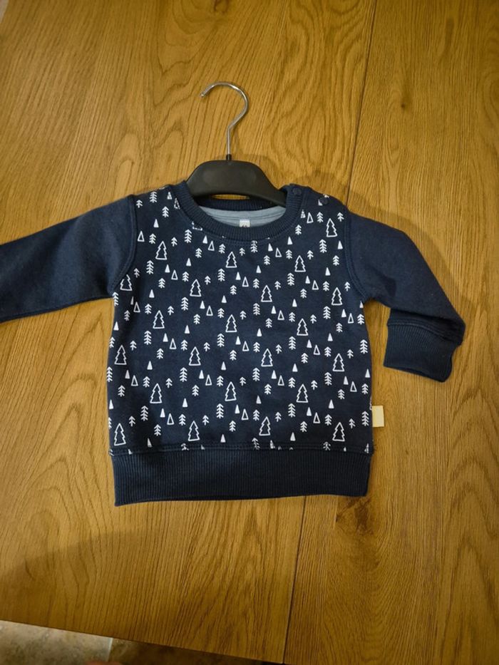 Pull molletonné 3 mois 62 cm - photo numéro 2