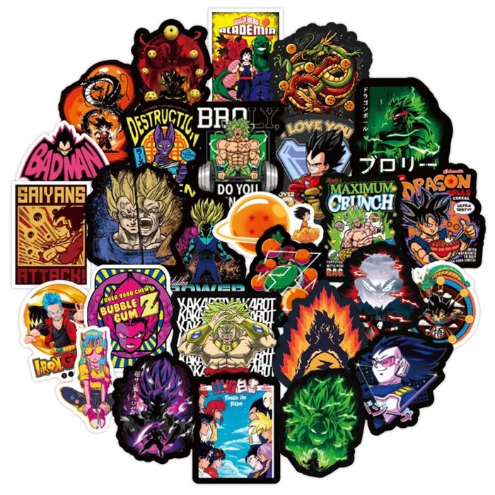 Stickers dragon ball z neuf autocollant résistant à l’eau décoration téléphone ordi - photo numéro 3