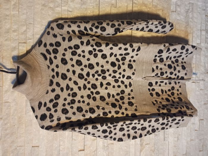 Pull Long Femme Beige Léopard Anti Flirt Taille S