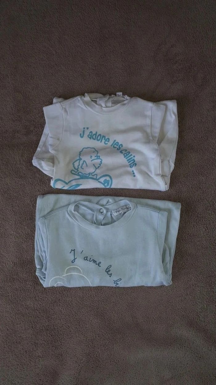 Lot 2 pyjamas printemps été garçon 9 mois