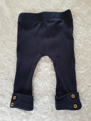 Leggings côtelé fille 6 mois 63/69 cm