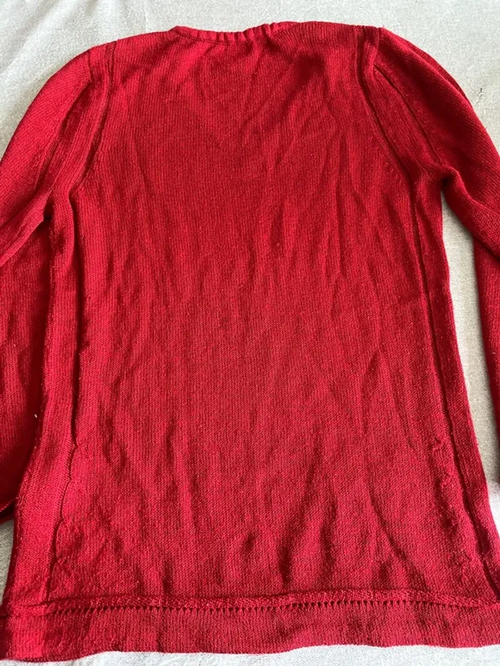 Pull rouge élégant - taille S/M - photo numéro 5