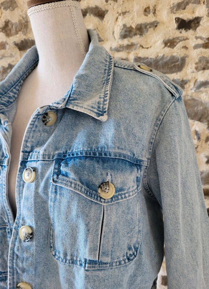 Veste en jean oversize bleue claire Denim Co Taille 44 46 - photo numéro 3