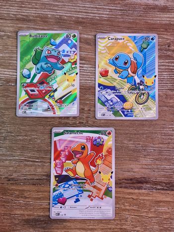Trio premiers partenaires Pokémon - première génération 