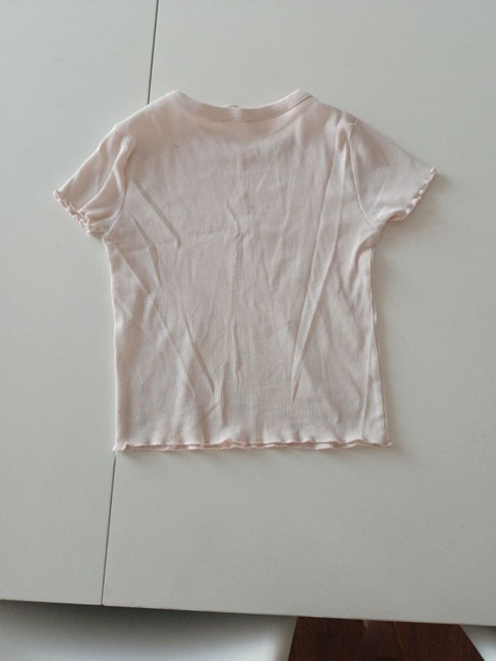 Tee-shirt rose pâle Paris 10/12 and - photo numéro 4