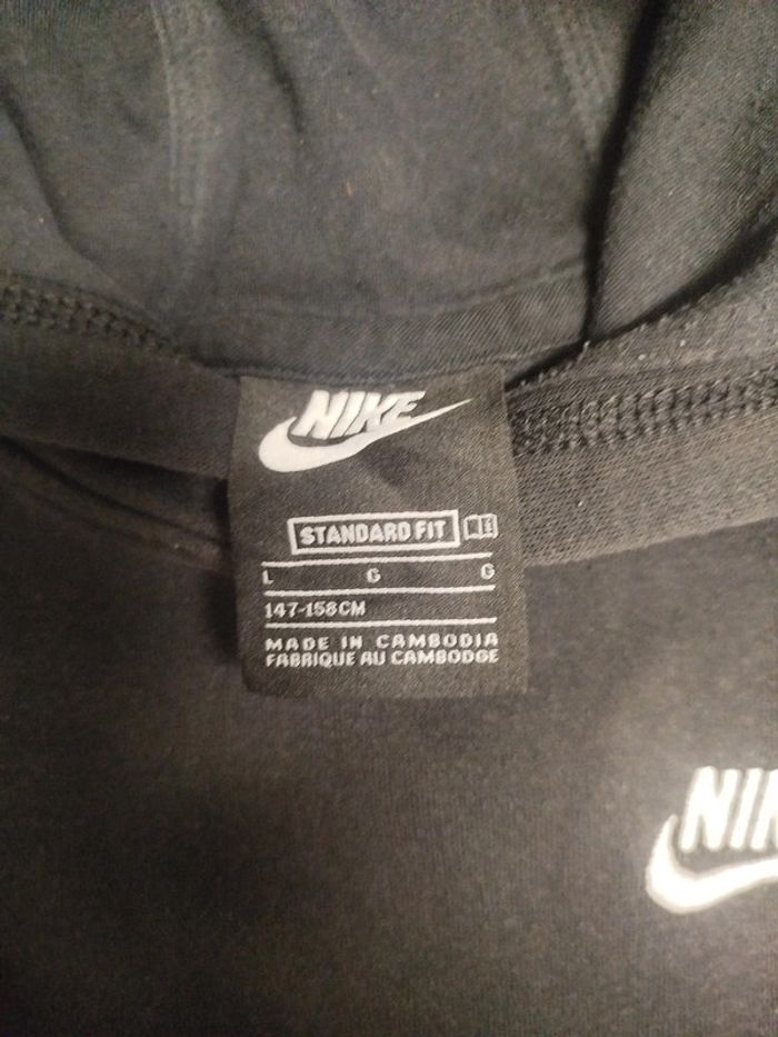 Sweat à capuche noir - Nike - Taille L Kids - photo numéro 2