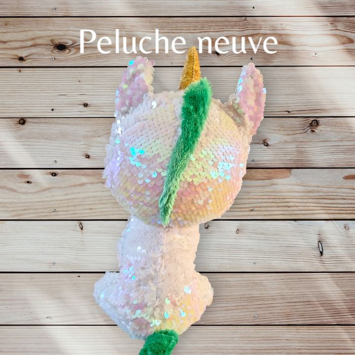 Peluche licorne à sequins TY neuve - photo numéro 2