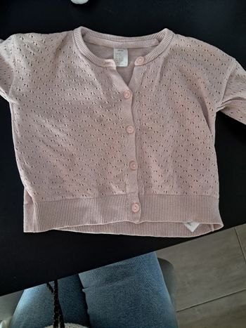 Veste fille h&m vieux rose 9/12 mois