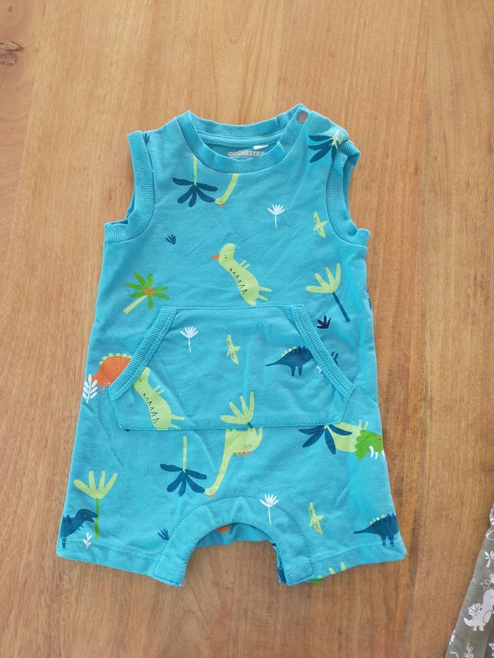 🦖 Lot de 2 barboteuses/combi-shorts dinosaures 🦕 - photo numéro 2