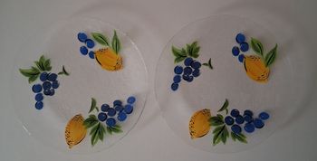 Lot de 2 assiettes en verre transparent
