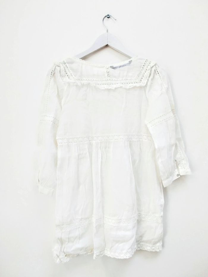 Blouse tunique blanche Zara taille S - photo numéro 3