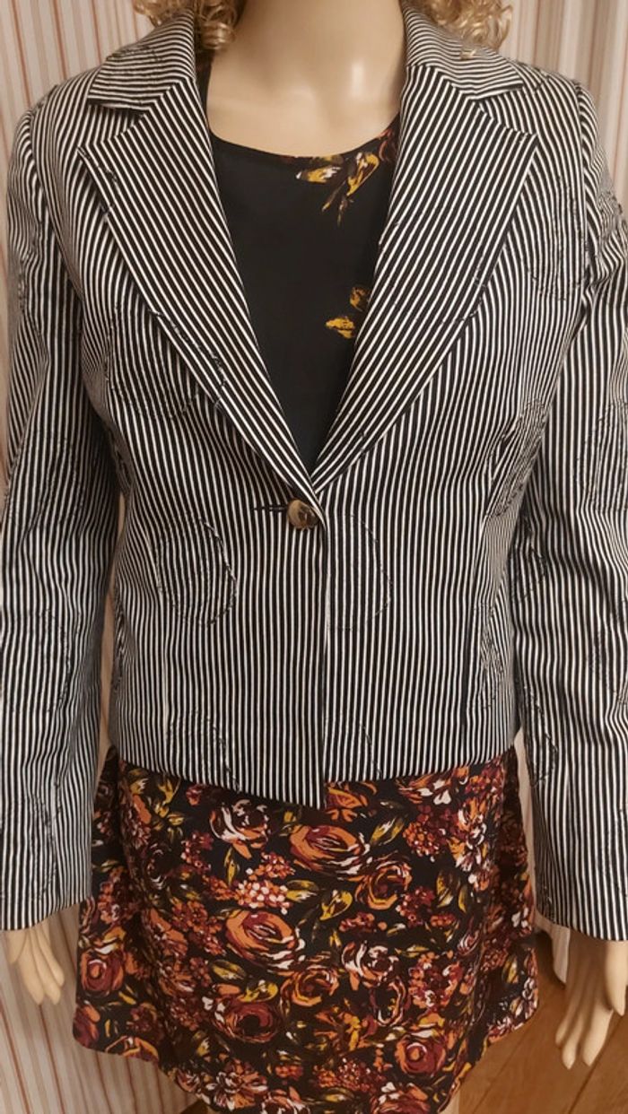 Blazer Samsara taille 42 noir/blanc - photo numéro 5