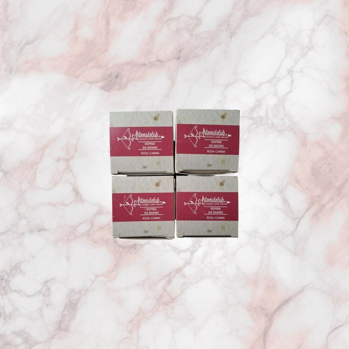 Lot 4 bombes de bain artisanales XXL (140 g l’unité) - Cassées - Parfum rose - Artemidelab - photo numéro 4