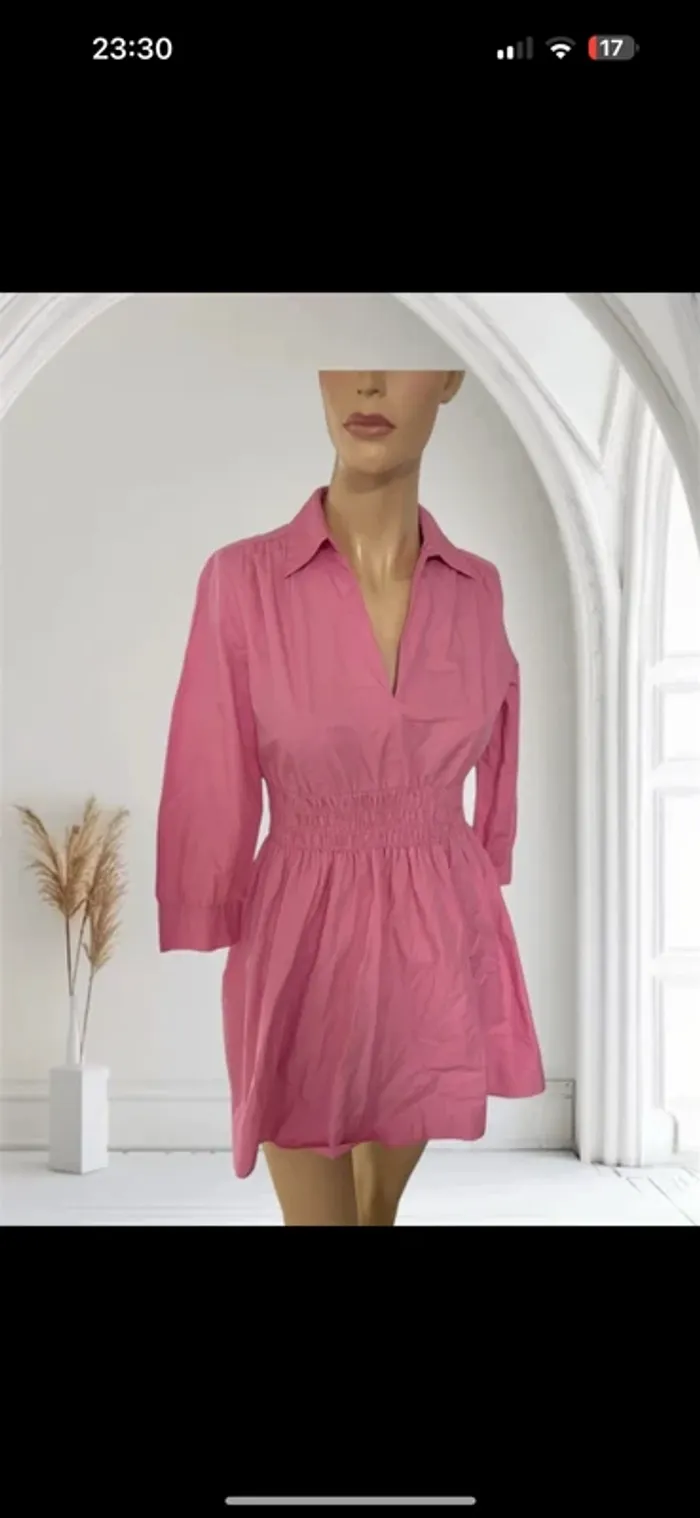 Magnifique robe rose manche 3/4 Zara neuve taille xs