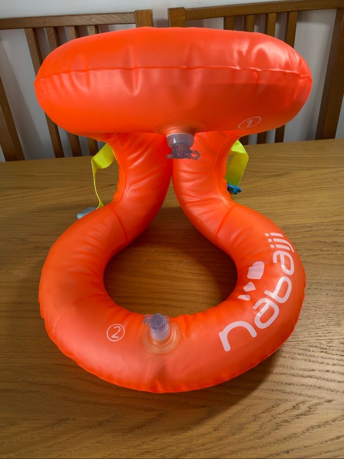 Décathlon Gilet de natation gonflable orange Taille 18-30kg - photo numéro 3