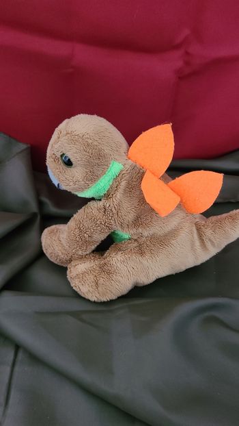 doudou dinosaure ailes orange