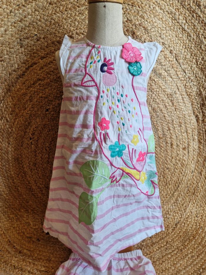 Jolie ensemble robe et culotte fille du pareil au même 24 mois 86cm - photo numéro 2