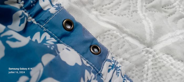 Short de bain motif hawaïen bleu garçon 10 ans kihawo - photo numéro 14