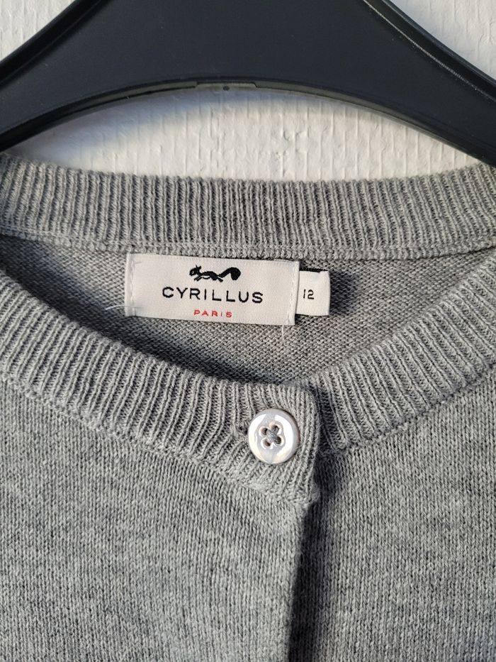 Gilet gris Cyrillus 12 ans NEUF - photo numéro 5
