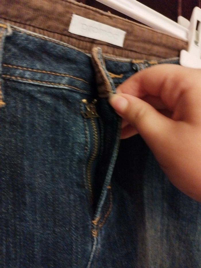 Pantacourt bleu foncé denim vintage M/38 y2k - photo numéro 6